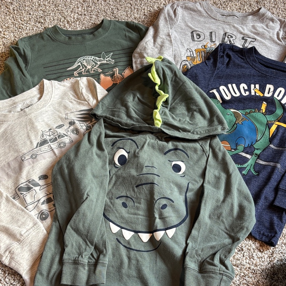 Bundle of 5-3T long sleeve shirt (all Carters brand)